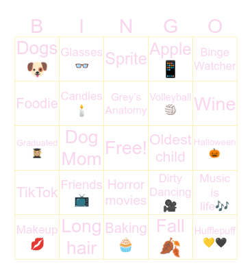 How Similar are We Bingo Card