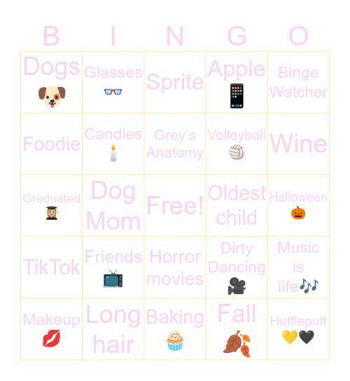 How Similar are We Bingo Card