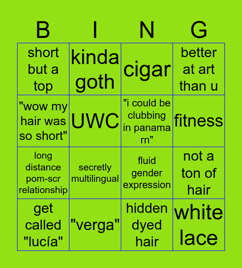 Luisa Bingo Card