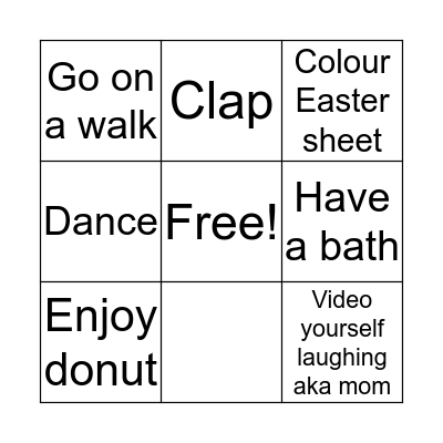 SIERRA'S QUARANTINE BINGO Card