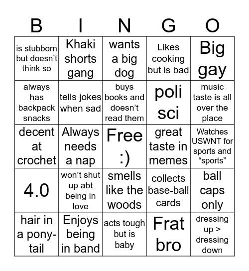 Kristen Bingo :) Bingo Card
