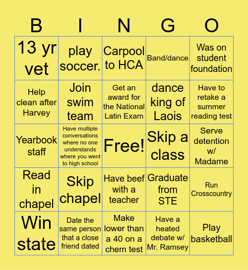 ~STE Kid~ Bingo Card
