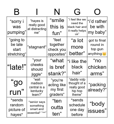 erinn quotes Bingo Card