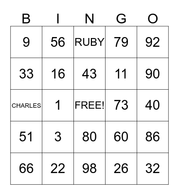 SMITH FAMILY REUNION - 2014 Bingo Card