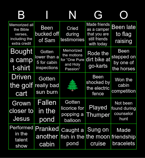 Greenview Bingo Card