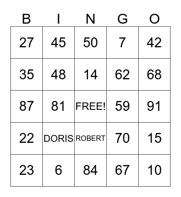 SMITH FAMILY REUNION - 2014 Bingo Card