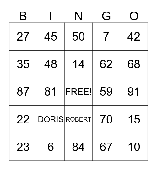 SMITH FAMILY REUNION - 2014 Bingo Card