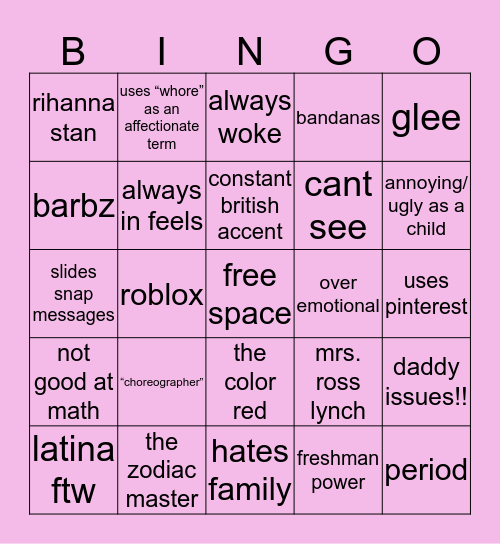 ✨✨kate bingo✨✨ Bingo Card