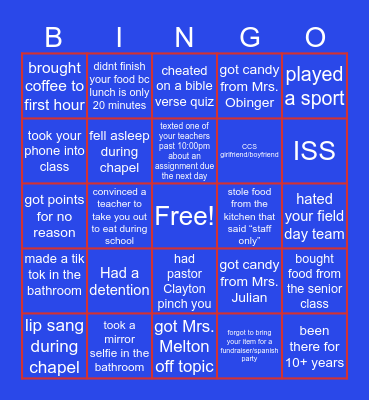 CCS BINGO Card