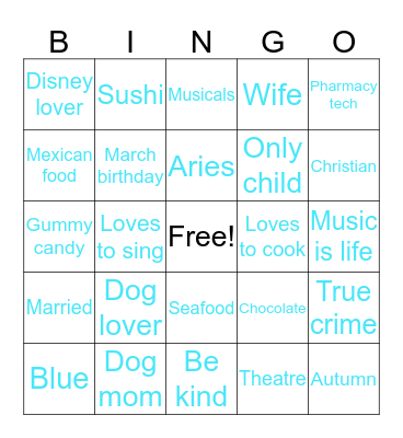 How similar are we Bingo Card