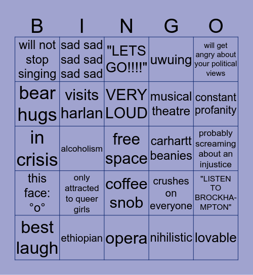 yonny astatke Bingo Card