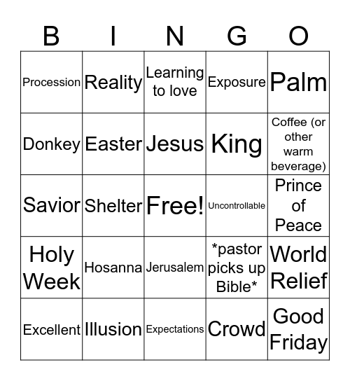 In The Crowd Bingo Card