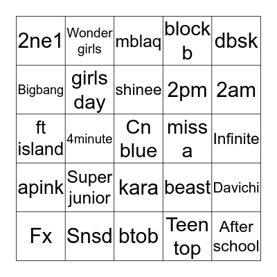 ENA95DOWOON Bingo Card