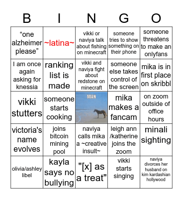 bb hairs zoom bingo Card