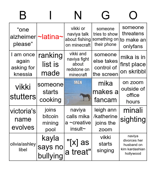 bb hairs zoom bingo Card