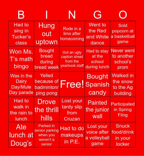 NCOE CARDS BINGO Card