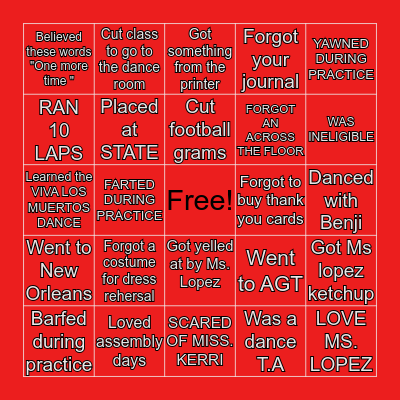PAC BINGO Card