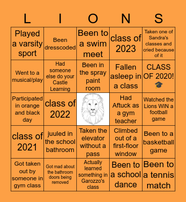 WHS Bingo Card