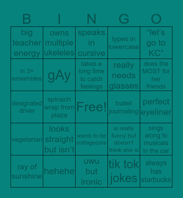how rachel misner are you? Bingo Card