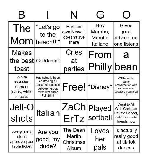 Michaella Bingo Card