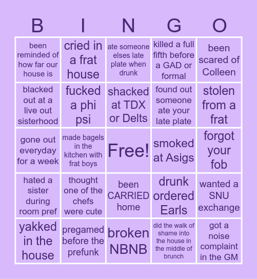 AXiD BINGO Card