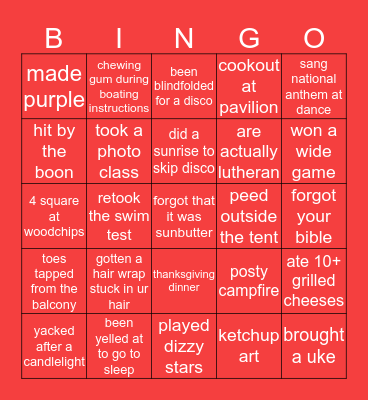 CALUMET BINGO Card