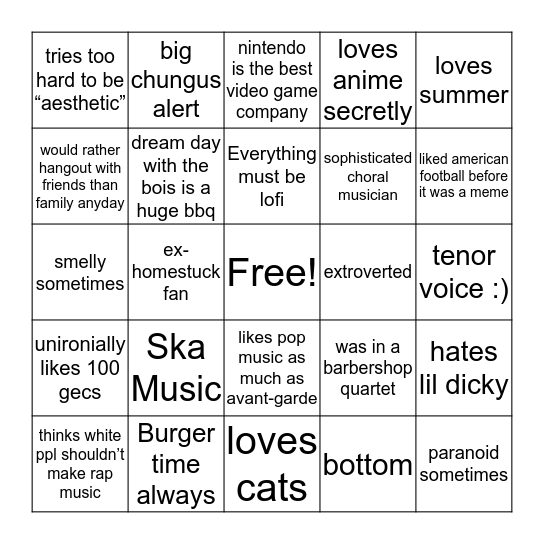 Caleb Bingo 💓 Bingo Card