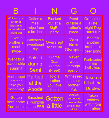 WI-Zeta Bros BINGO Card