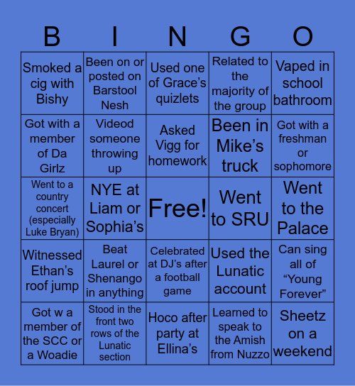 Twenty Twenty Bingo Card