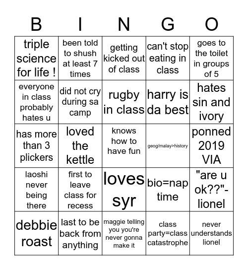 4/1' Bingo Card