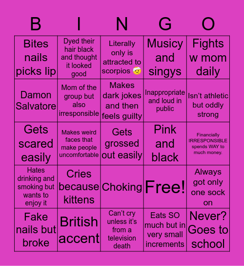 JUJ Bingo Card