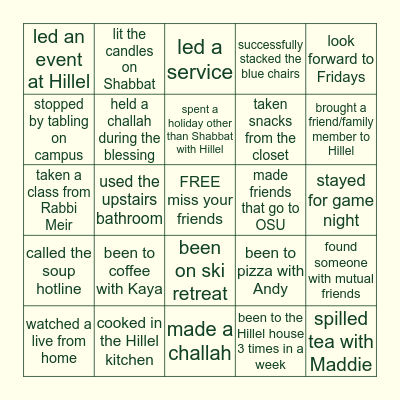 Bingo Card