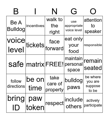 PBS Bingo Card