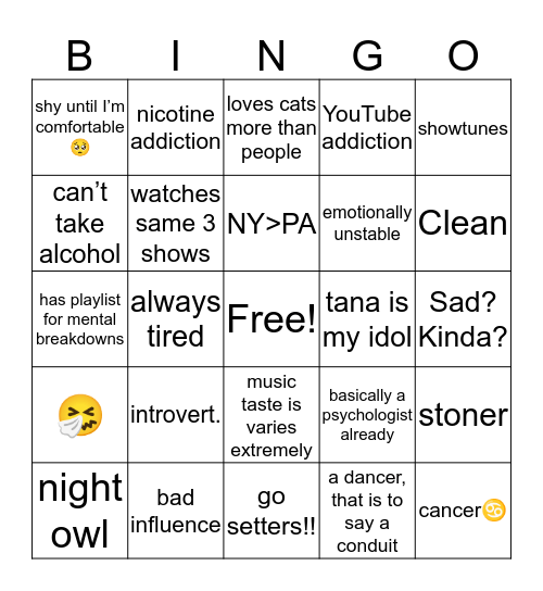 Halle Bingo Card