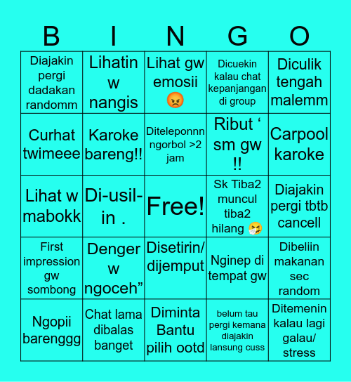 epiii Bingo Card