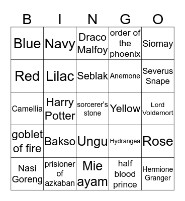 laigucnlin Bingo Card