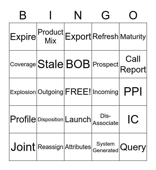 CE Desktop Bingo Card