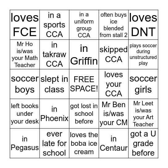 Bingo Card