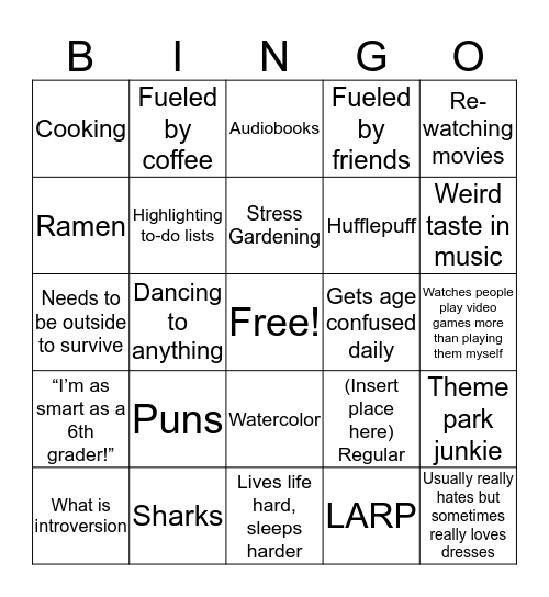 How Similar Are You To Chandler Bingo Card