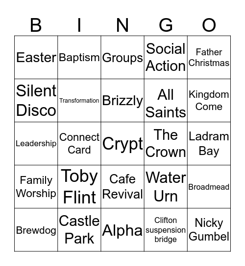 St Nicks BINGO EXTRA Bingo Card