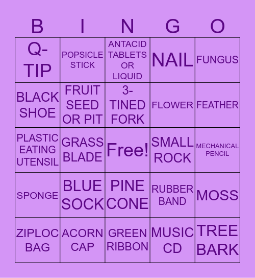 Find It!! BINGO Card