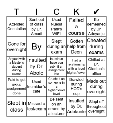 Emsa Chronicles Bingo Card