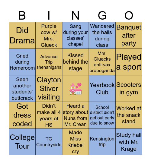 SALEM CHRISTIAN SCHOOL Bingo Card
