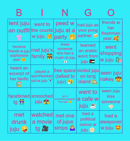 JUJU BINGO Card