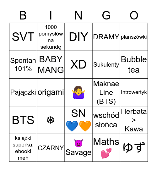 GOLDEN MAKNAE Bingo Card
