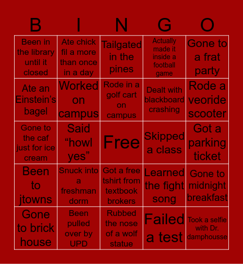 ASU BINGO Card