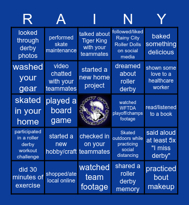 RAINY CITY BINGO stay-at-home edition Bingo Card