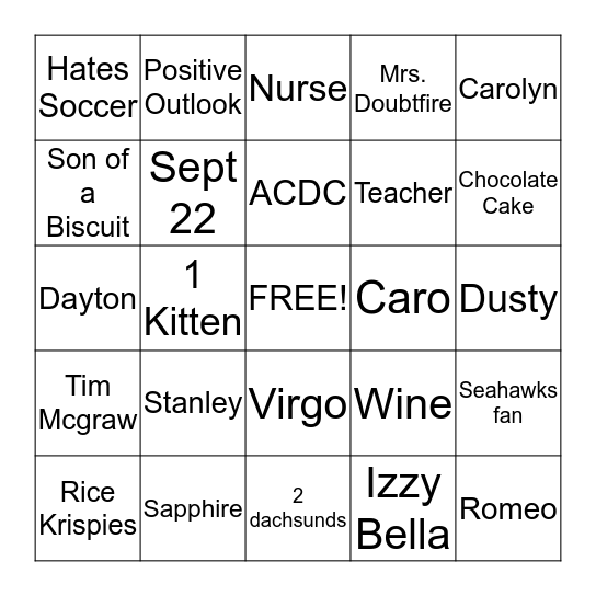 Bingo Card