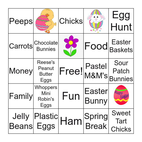 Bingo Easter Edition Bingo Card