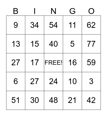SMITH FAMILY REUNION - 2014 Bingo Card